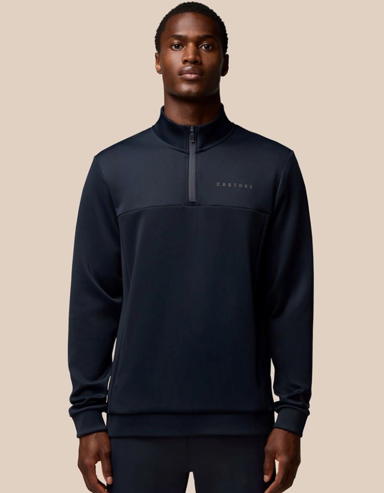 Scuba 1/4 Zip Polyester Men's Blue Sweatshirt