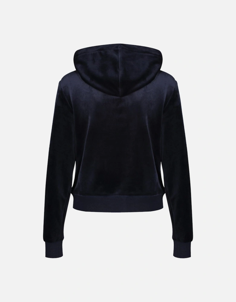 Robertson Classic Jacket Polyester Women's Blue Hooded Sweatshirt