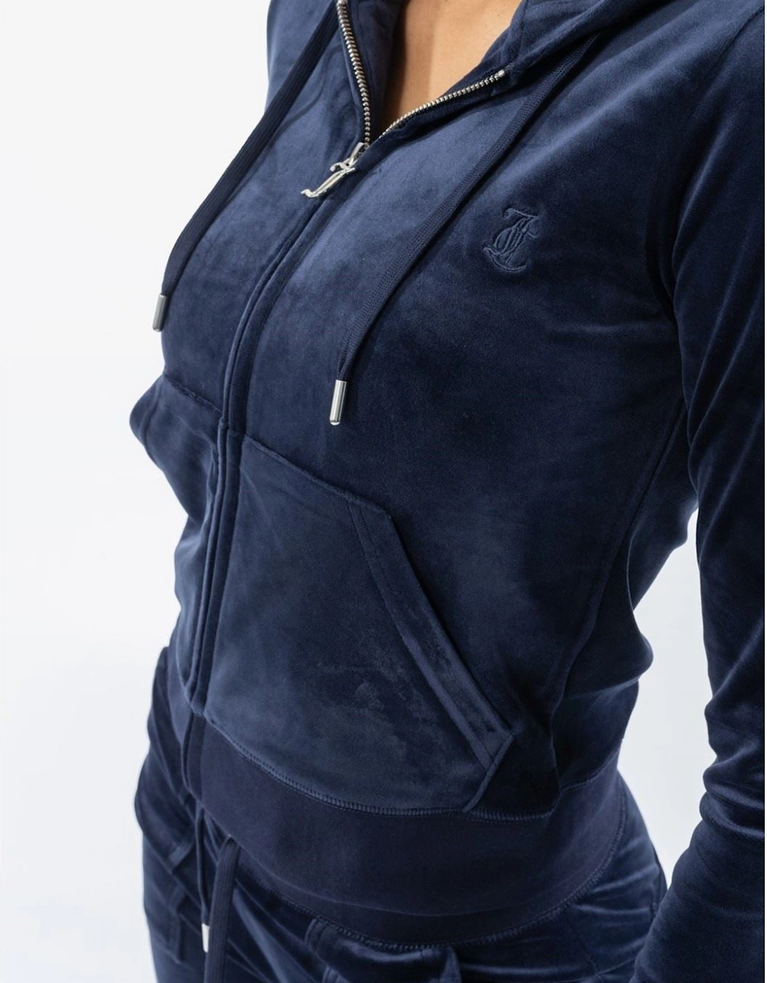 Robertson Classic Jacket Polyester Women's Blue Hooded Sweatshirt