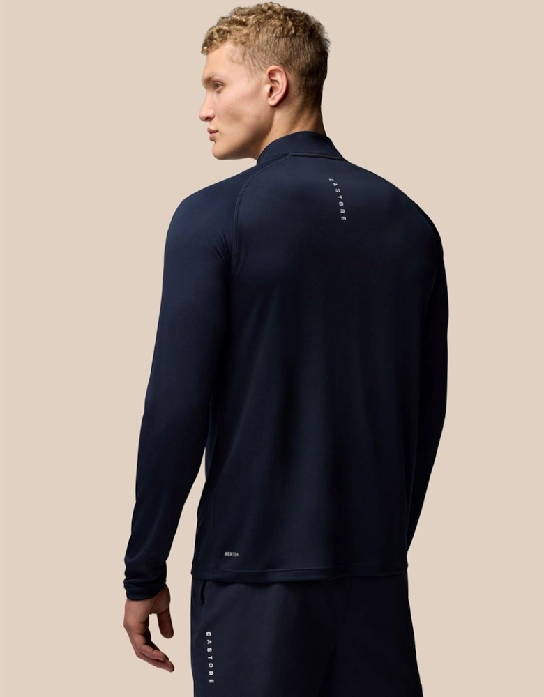 Adapt Training 1/4 Zip Top Polyester Men's Blue Activewear T-Shirts