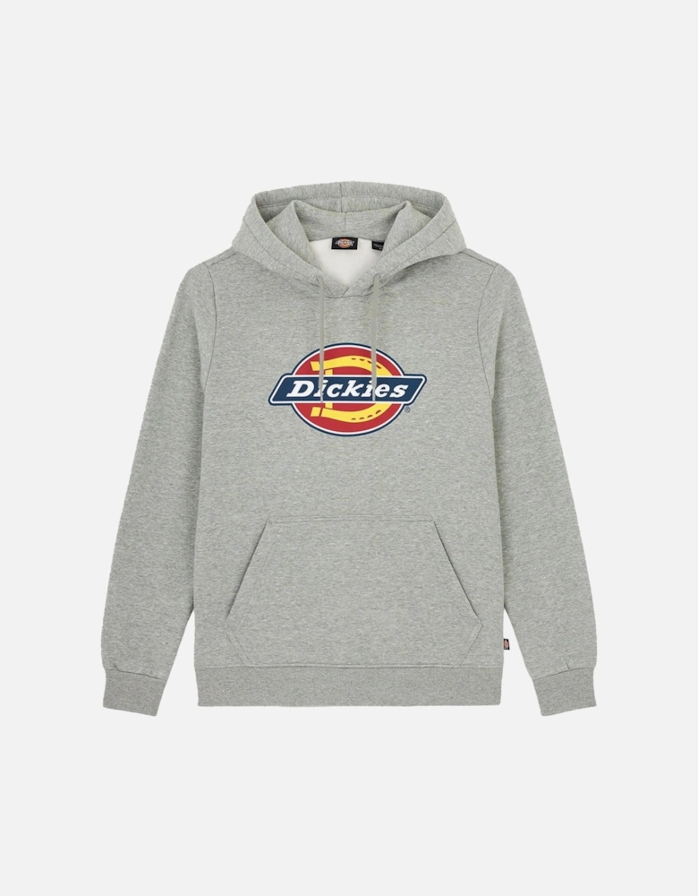 Icon Logo Hoodie Unisex Adults Grey Hooded Sweatshirt