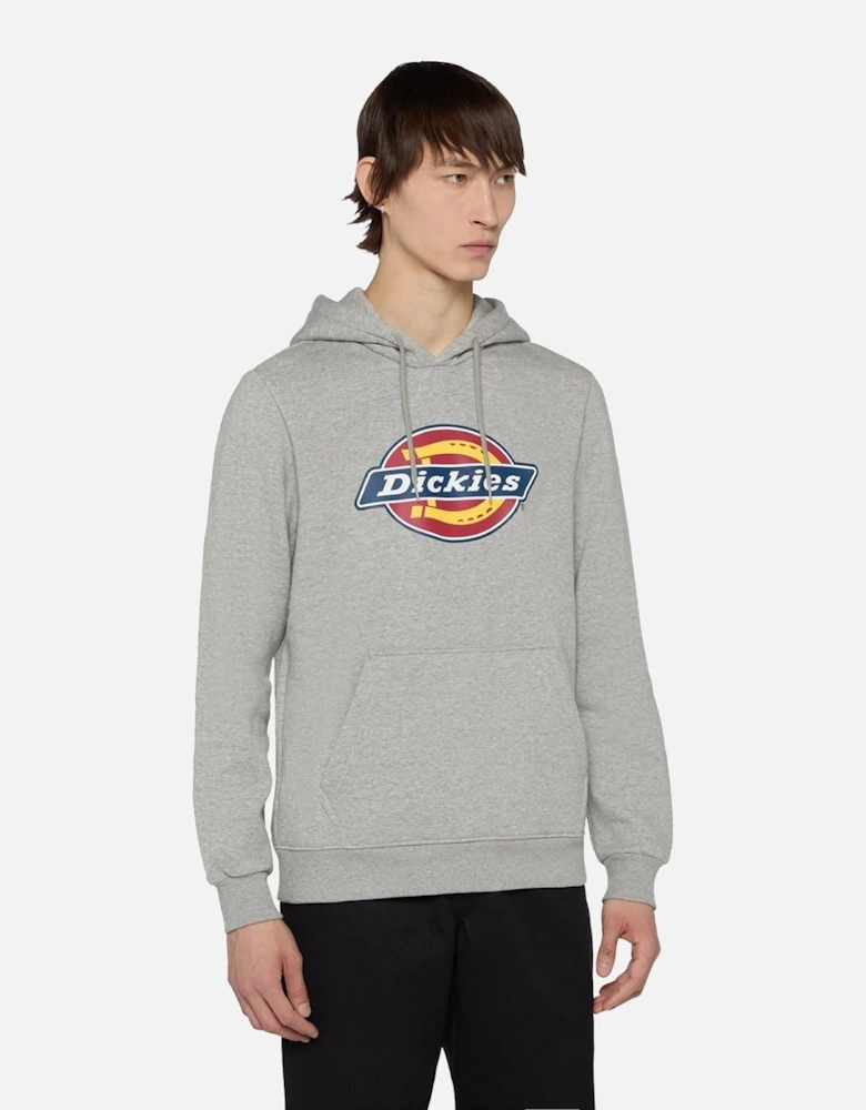 Icon Logo Hoodie Unisex Adults Grey Hooded Sweatshirt