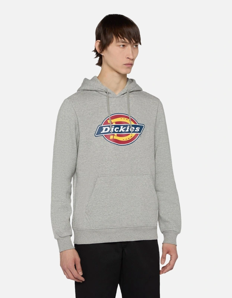 Icon Logo Hoodie Unisex Adults Grey Hooded Sweatshirt