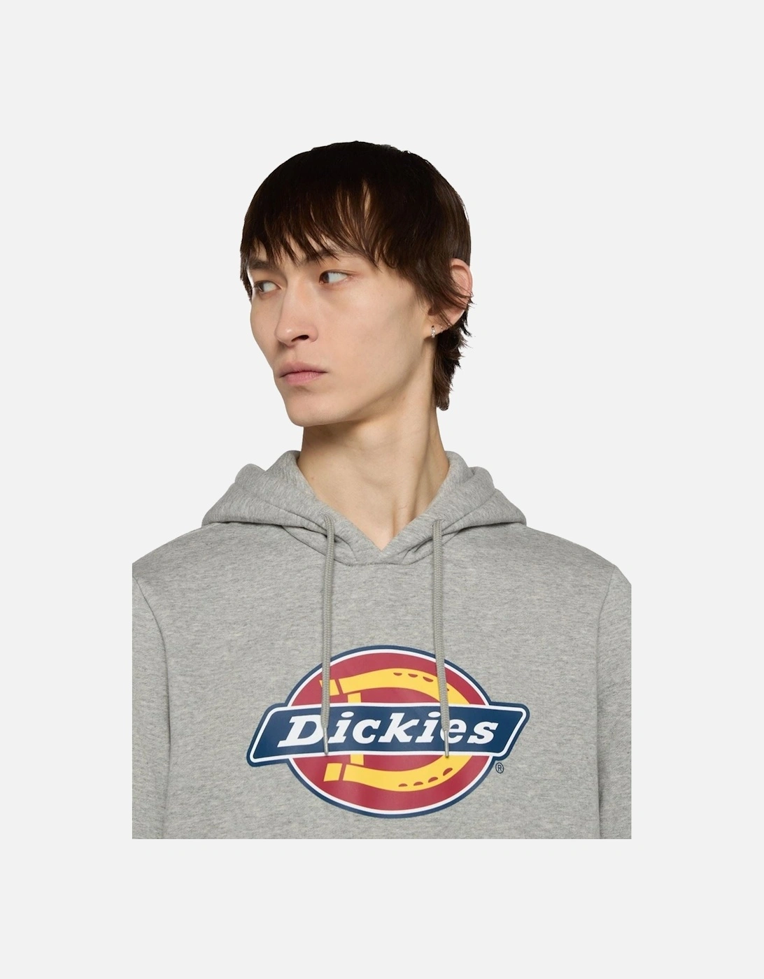 Icon Logo Hoodie Unisex Adults Grey Hooded Sweatshirt