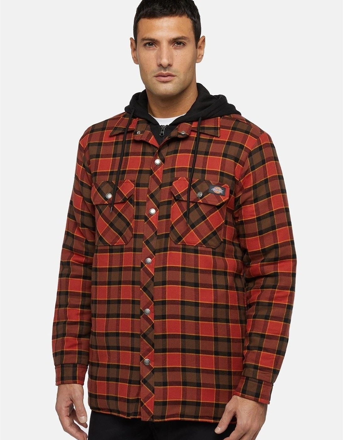 Fleece Hooded Flannel Shirt Men's Red Shirt Jacket, 10 of 9