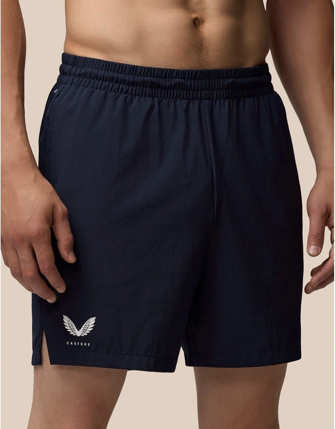 Stretch Woven Shorts Polyester Men's Blue, 6 of 5