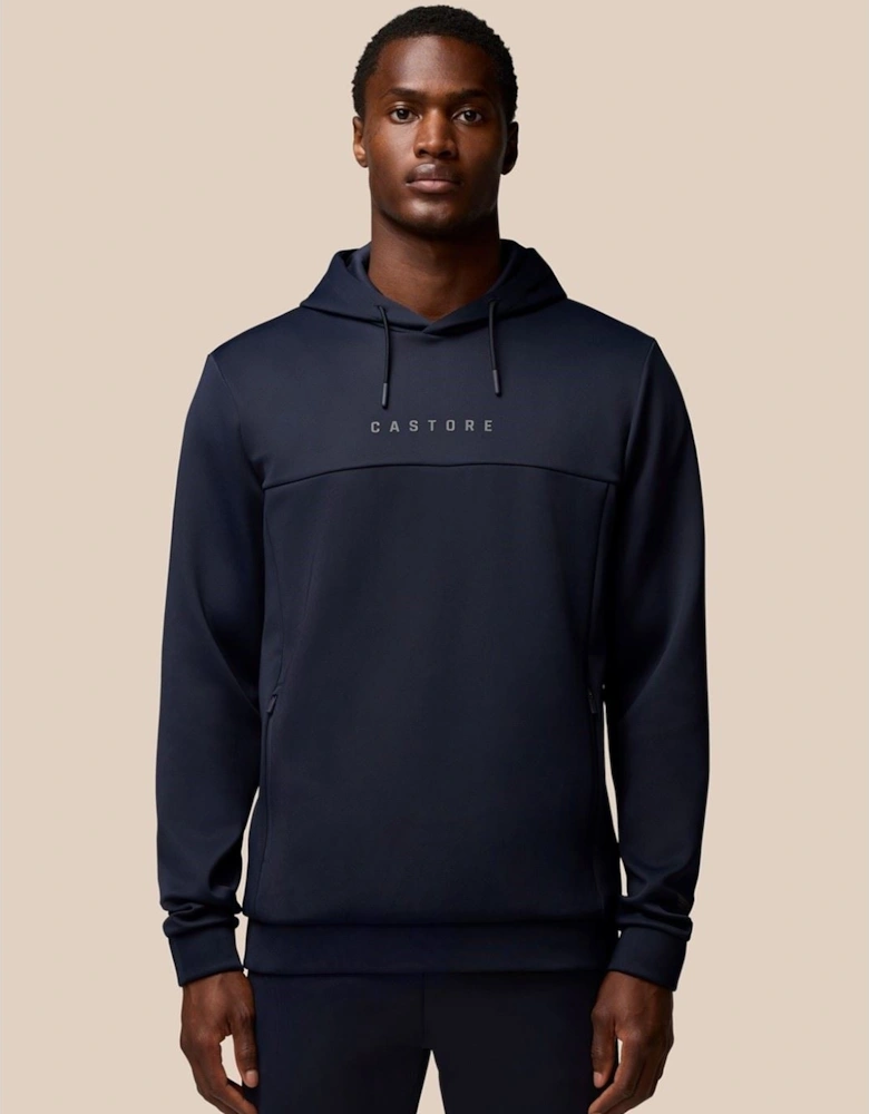 Scuba Hoody Polyester Men's Blue Hooded Sweatshirt