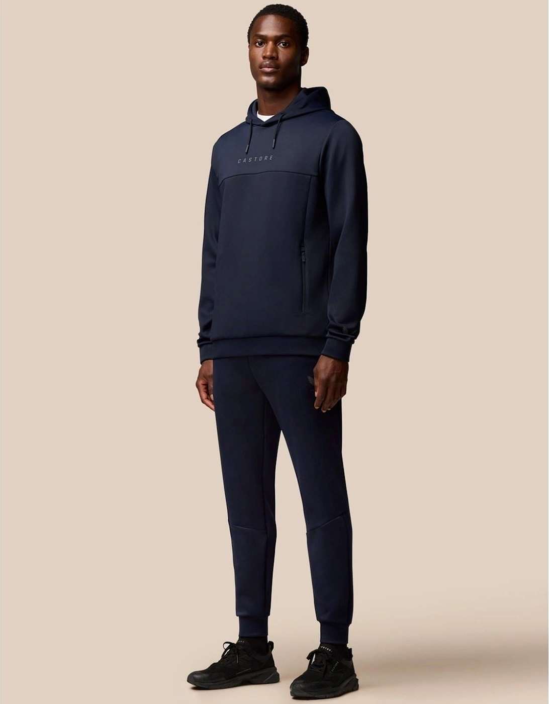 Scuba Hoody Polyester Men's Blue Hooded Sweatshirt