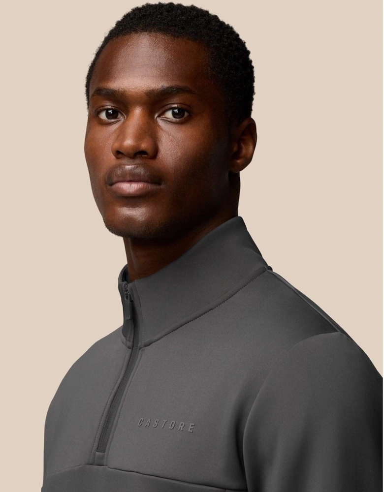 Scuba 1/4 Zip Polyester Men's Grey Sweatshirt