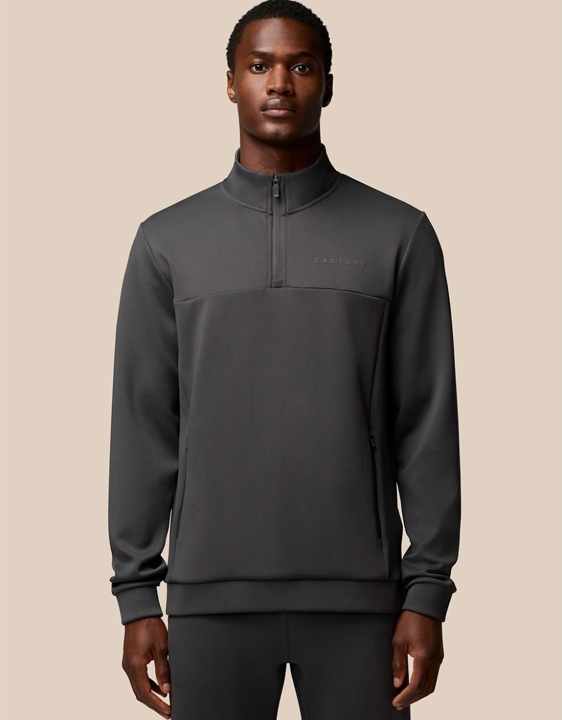 Scuba 1/4 Zip Polyester Men's Grey Sweatshirt, 6 of 5