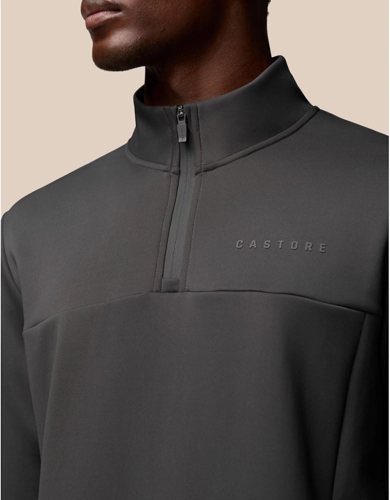 Scuba 1/4 Zip Polyester Men's Grey Sweatshirt