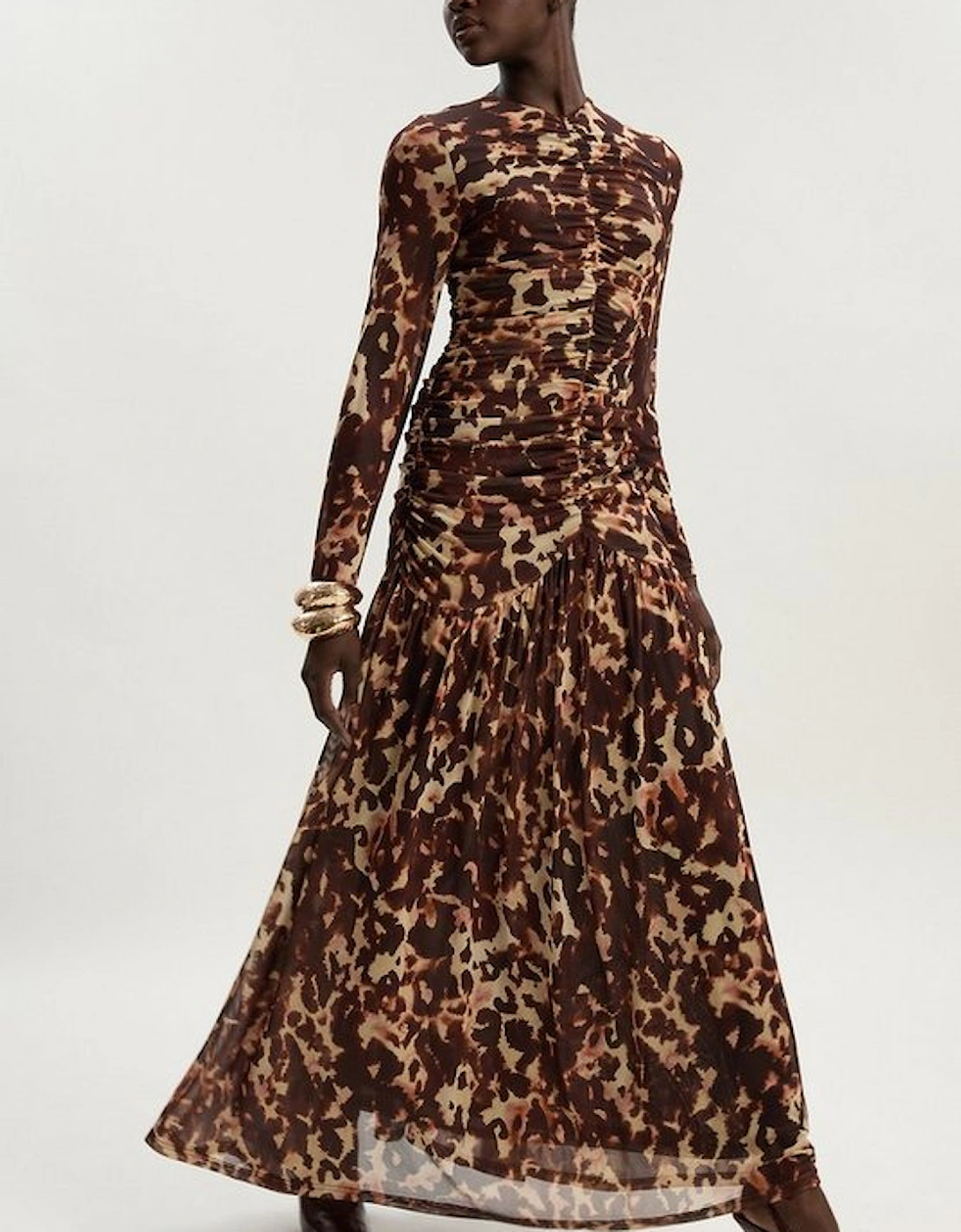 Leopard Print Mesh Maxi Dress, 2 of 1