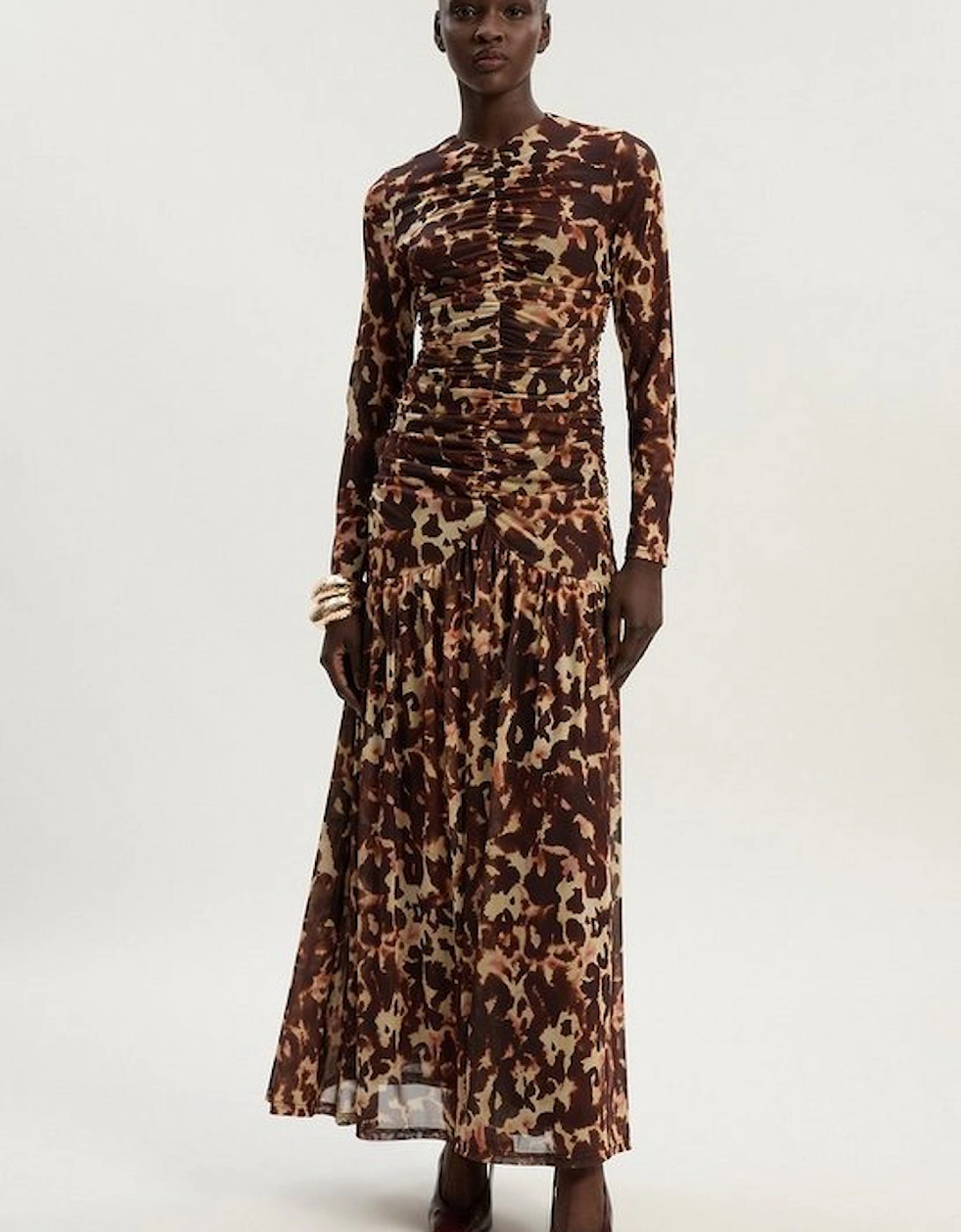 Petite Leopard Print Mesh Maxi Dress, 2 of 1