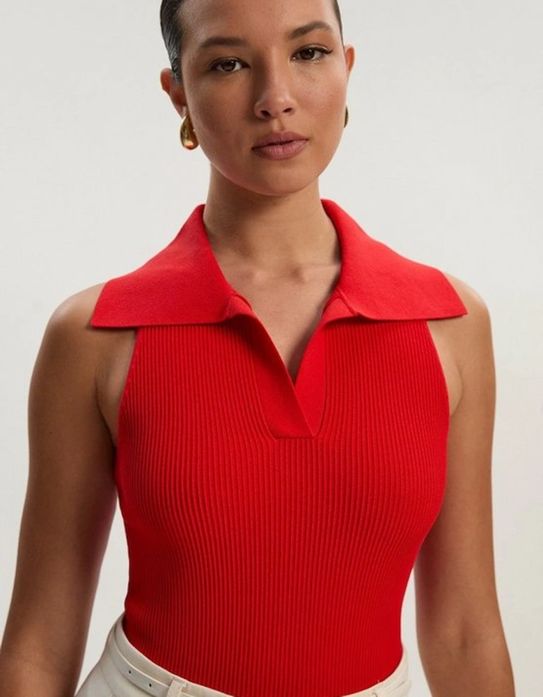 Compact Knit Sleeveless Top