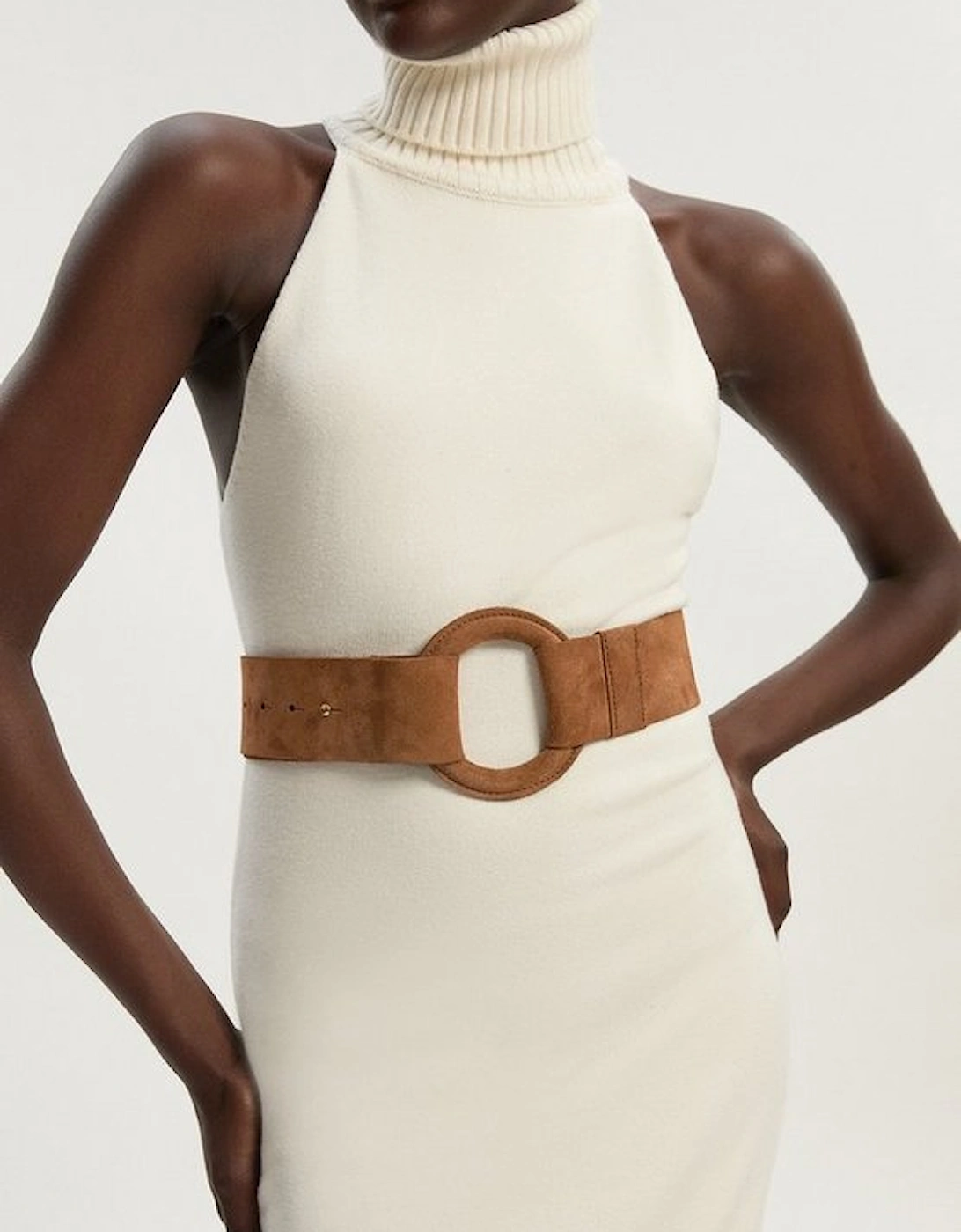 Suede Ring Detail Chunky Belt, 2 of 1