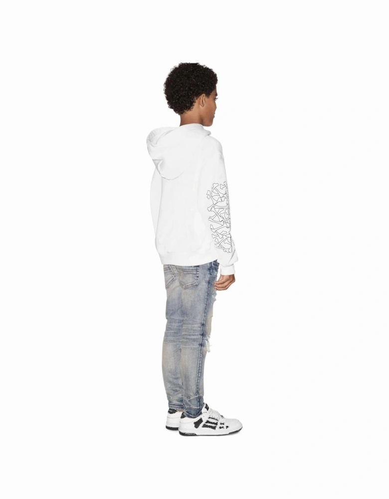 KIDS BONES HOODIE WHITE