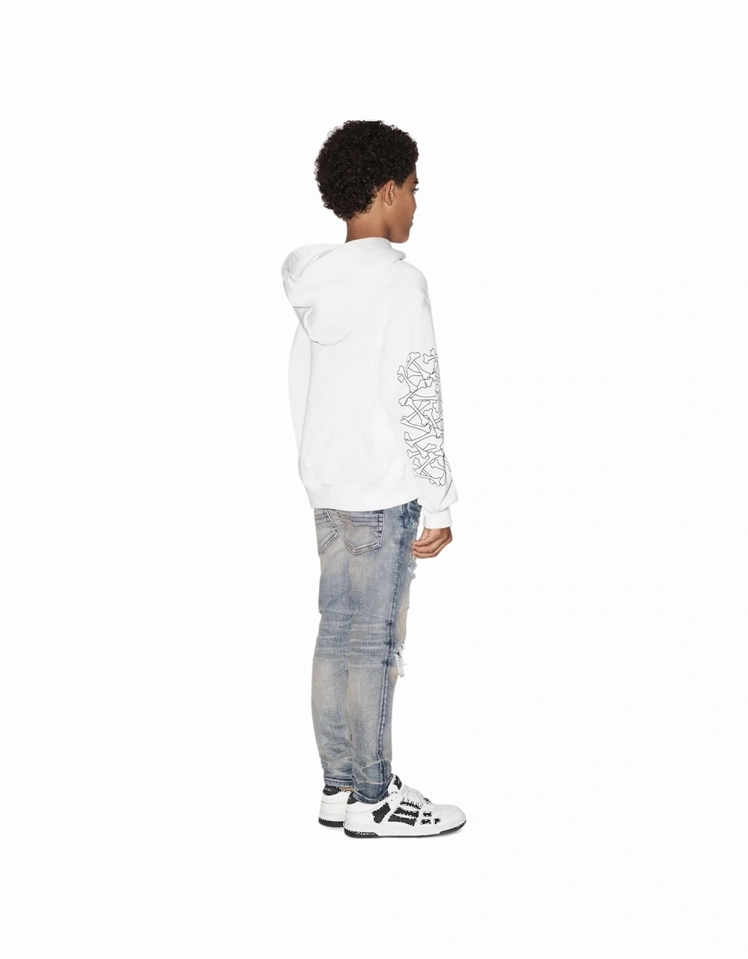 KIDS BONES HOODIE WHITE