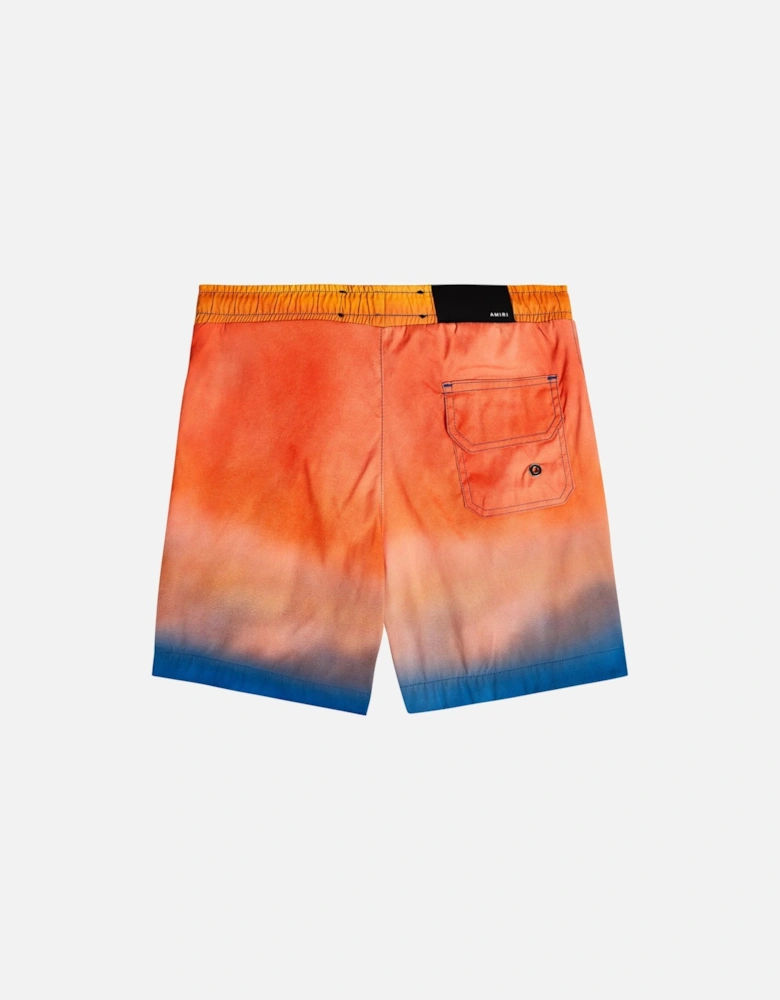 KIDS CORE LOGO SWIM SHORTS TIE DYE ORANGE