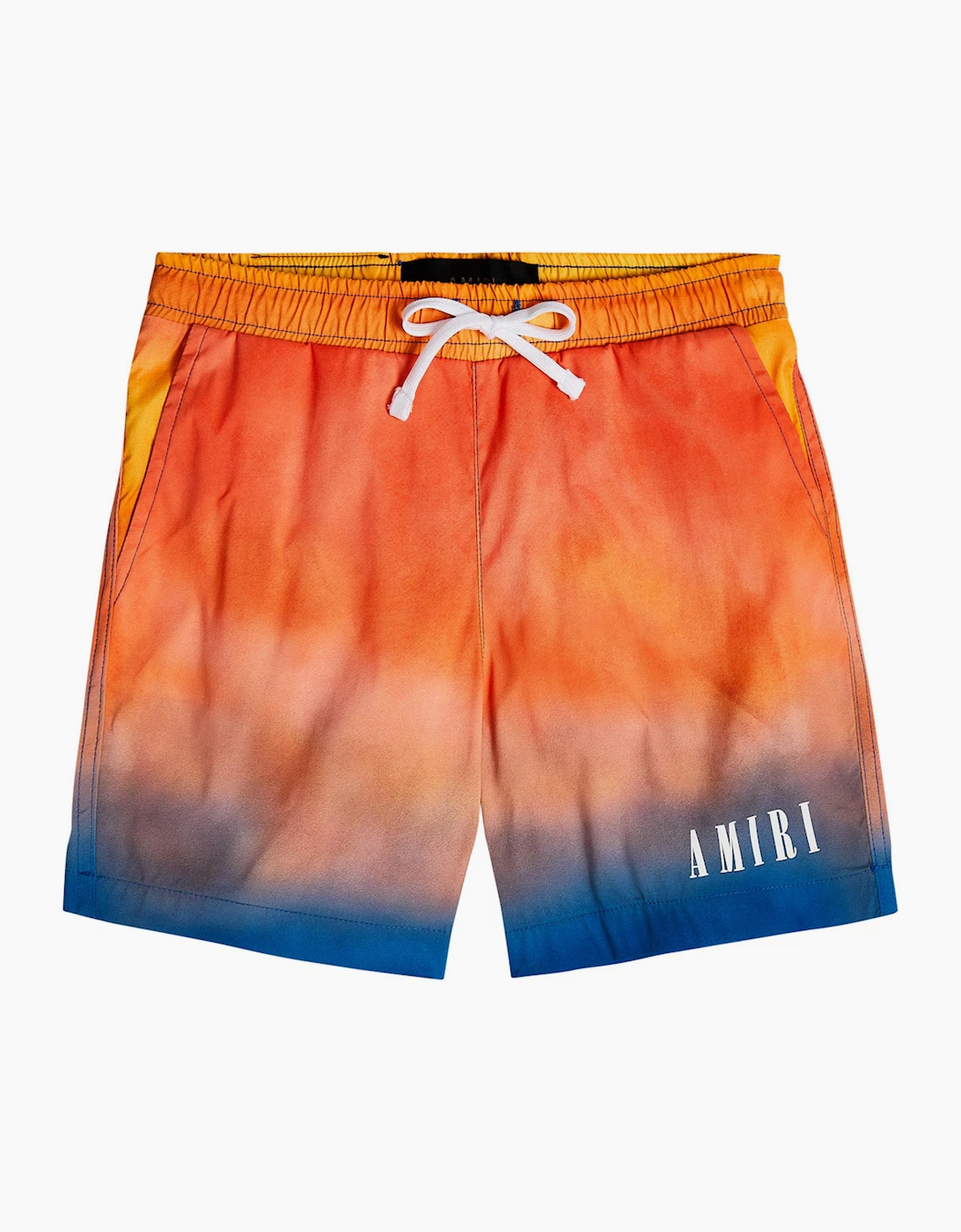 AMIRI KIDS CORE LOGO SWIM SHORTS TIE DYE ORANGE - Size: 8Y