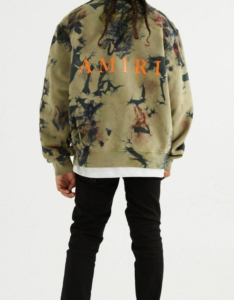 KIDS TIE DYE CAMO CREWNECK MULTI