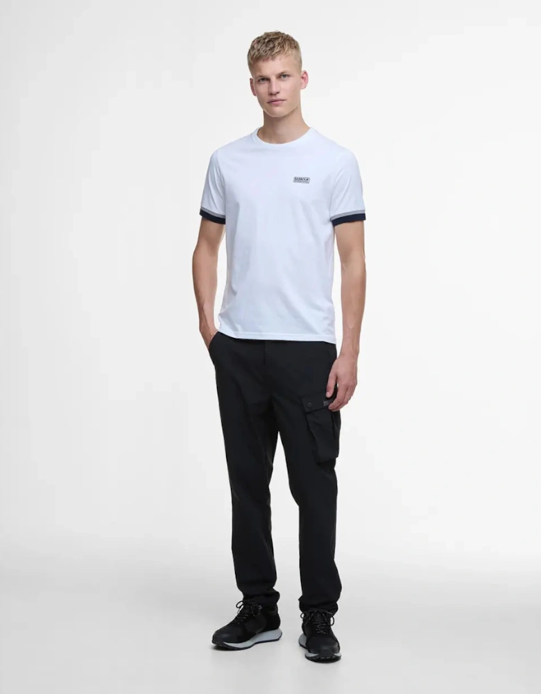 Evan Deep Cuff Tipped T-Shirt - White