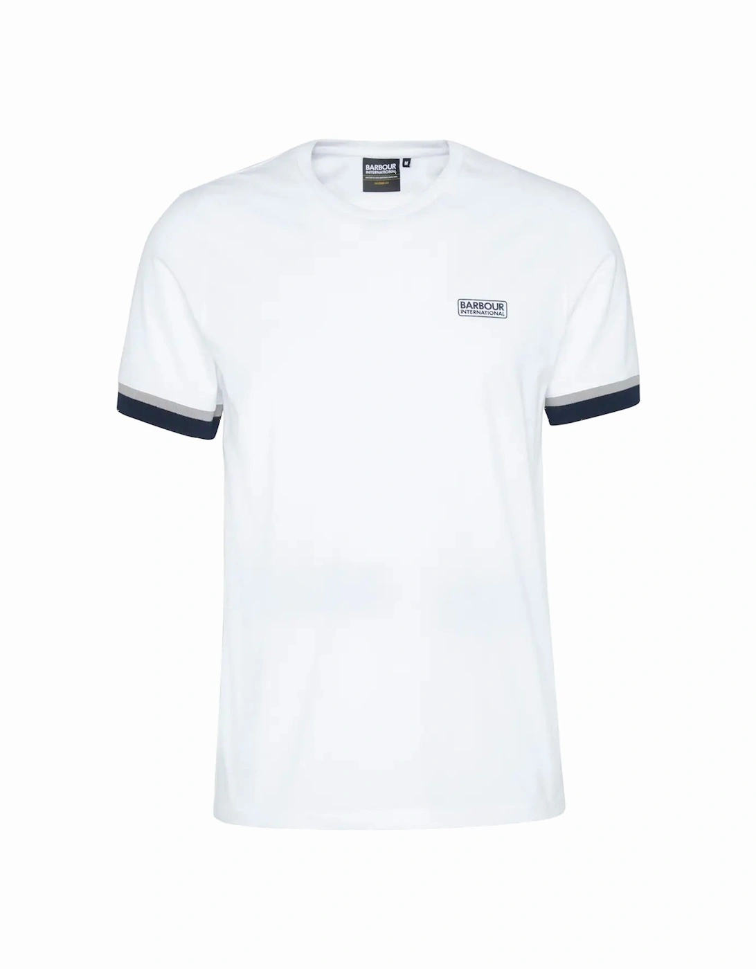 Evan Deep Cuff Tipped T-Shirt - White