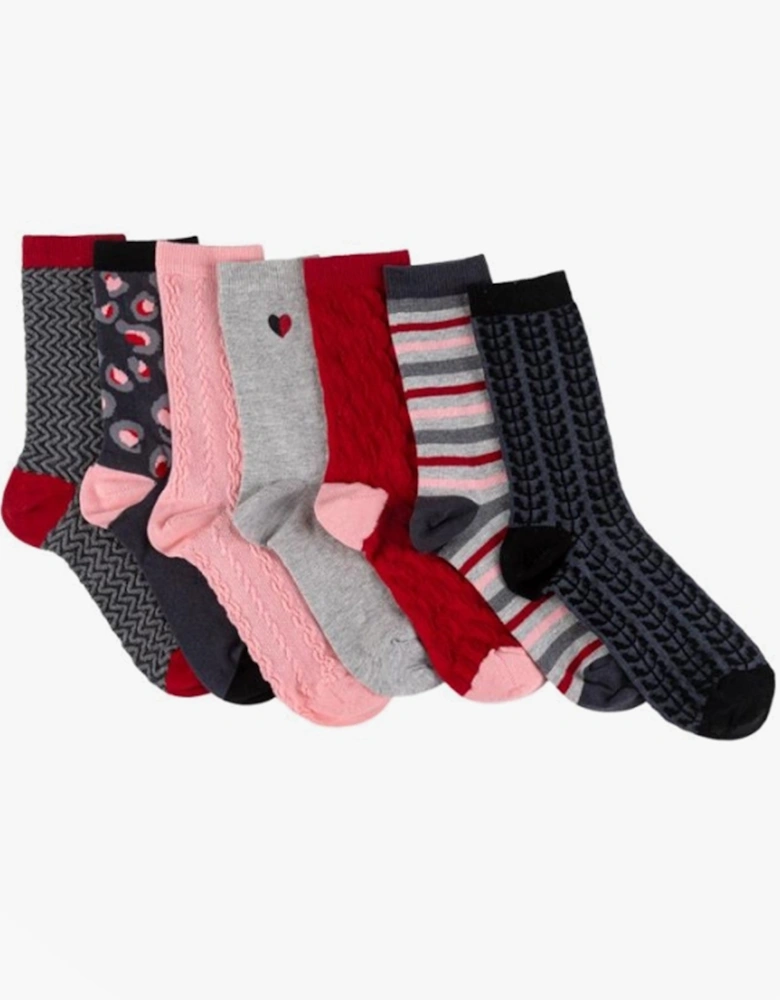 Isotoner 7 PACK DAYS OF THE WEEK Womens Socks Multi: One Size