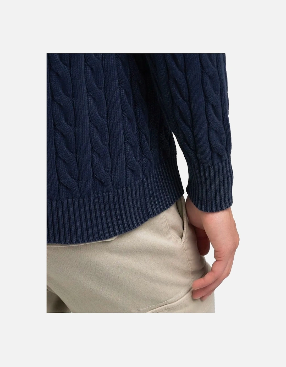 Cable Knit Jumper Dark Navy
