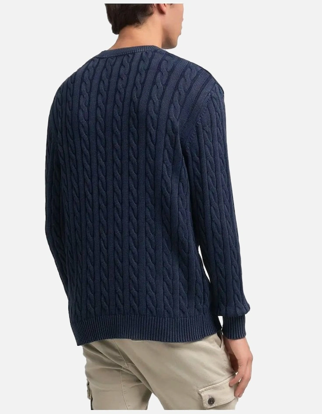 Cable Knit Jumper Dark Navy