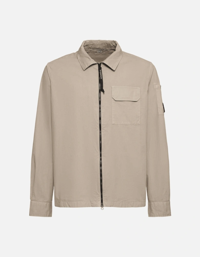 Zip Overshirt - Vintage Khaki