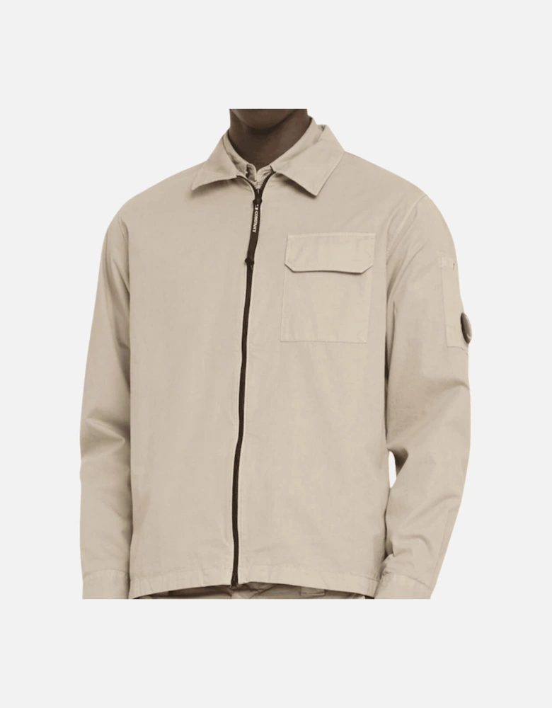 Zip Overshirt - Vintage Khaki