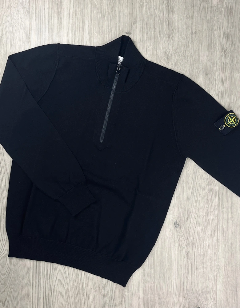 Knit Half Zip Fleece - Black