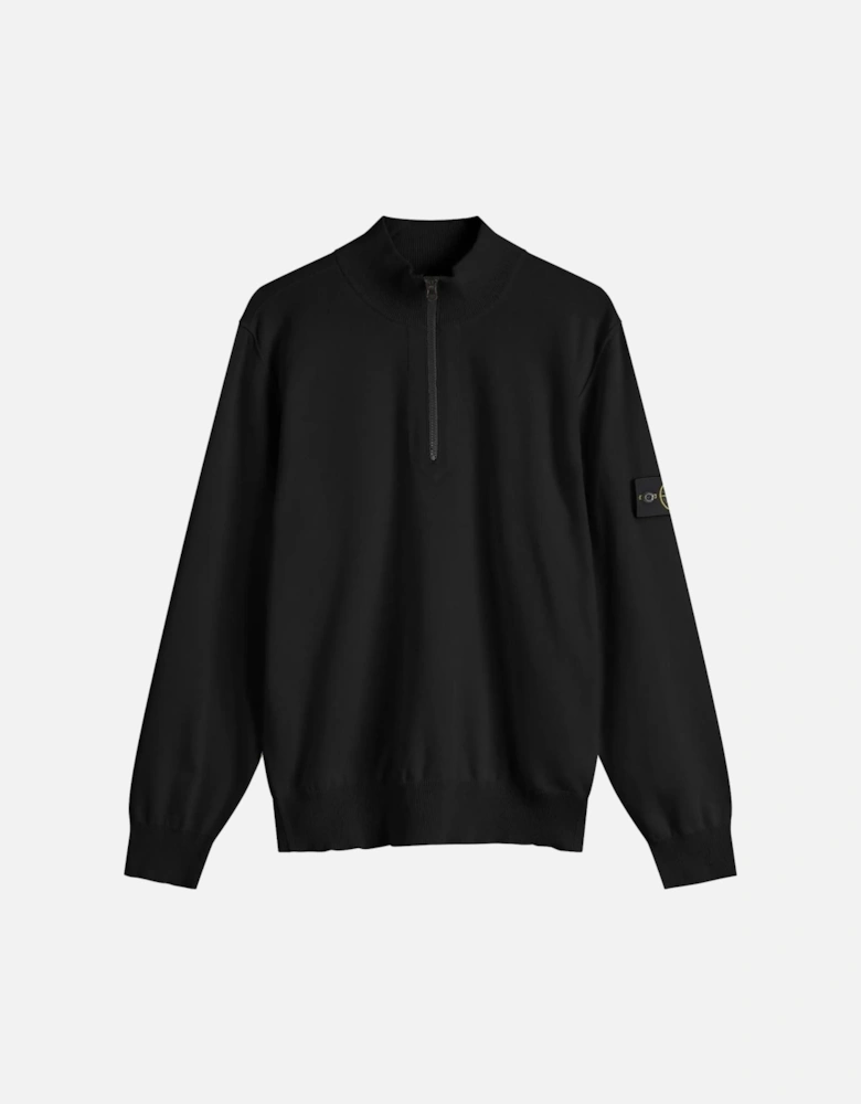 Knit Half Zip Fleece - Black