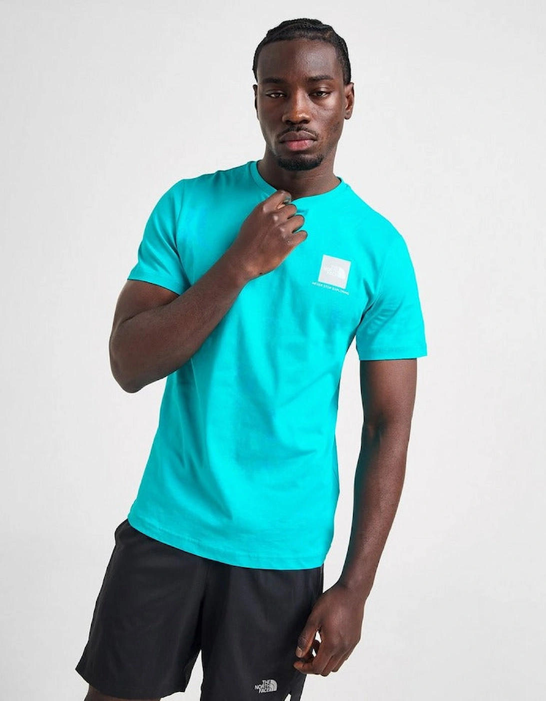 Fine Box Logo Men's T-Shirt Blue, 5 of 4
