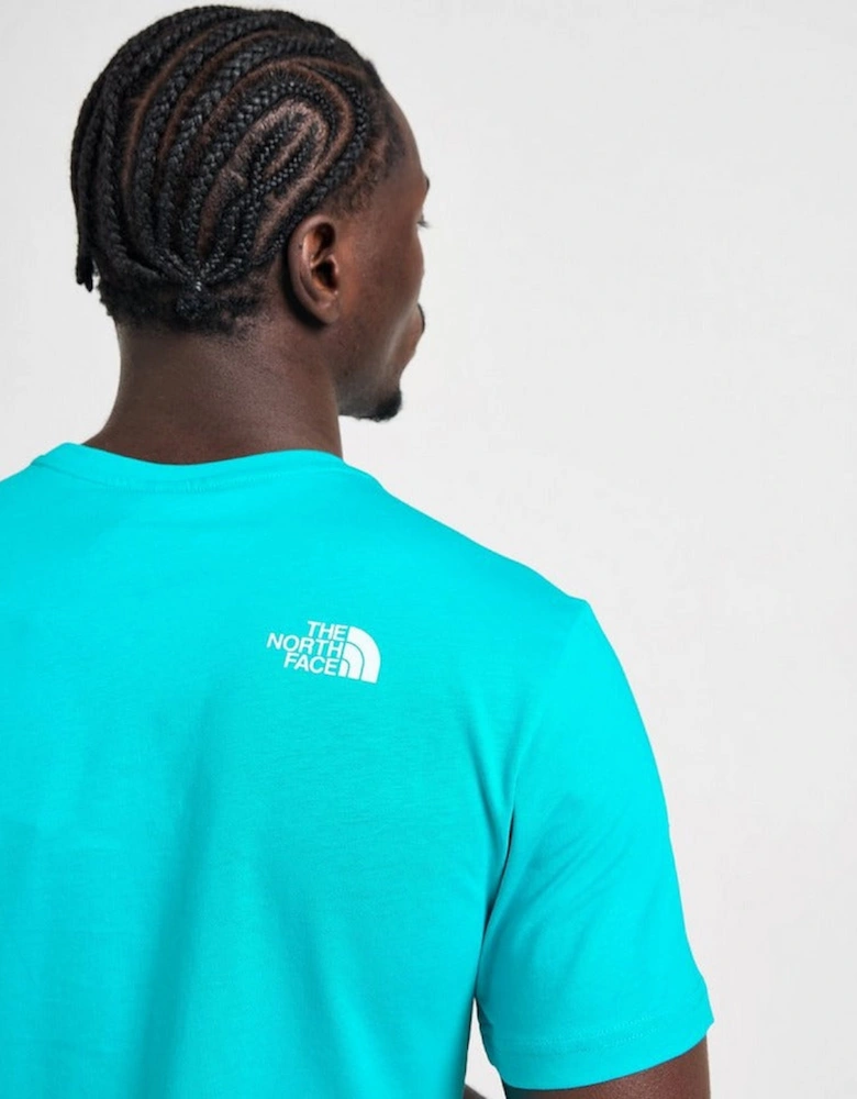 Fine Box Logo Men's T-Shirt Blue