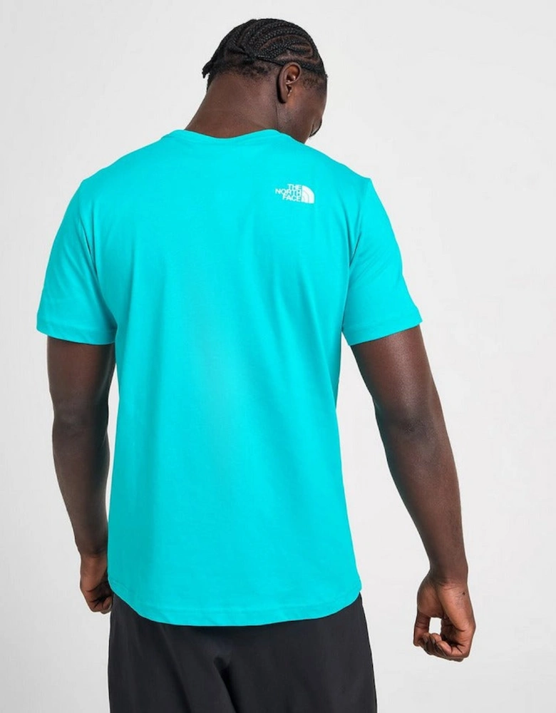 Fine Box Logo Men's T-Shirt Blue