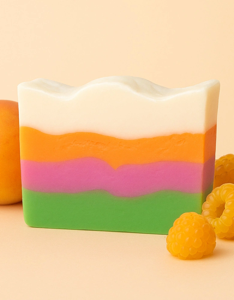 Peach & Golden Raspberry Martini Soap Slice