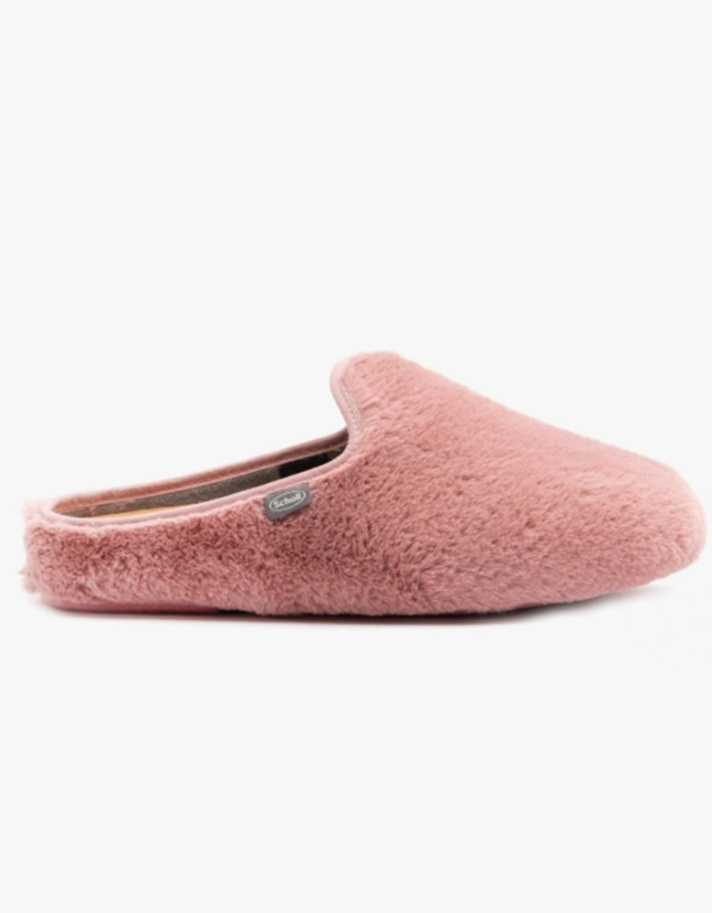 MADDY Womens Faux Fur Mule Slippers Rose