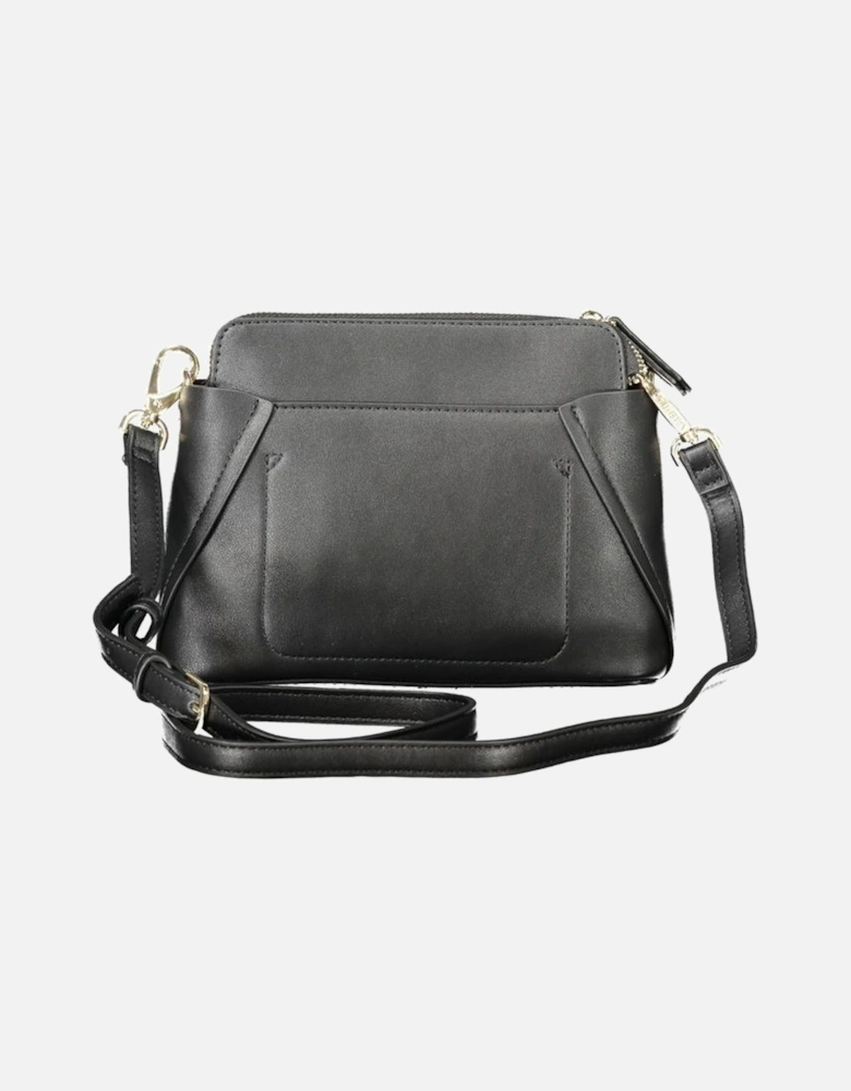 Eco-Friendly Sophisticated Shoulder Bag with Zip Closure Women - Black