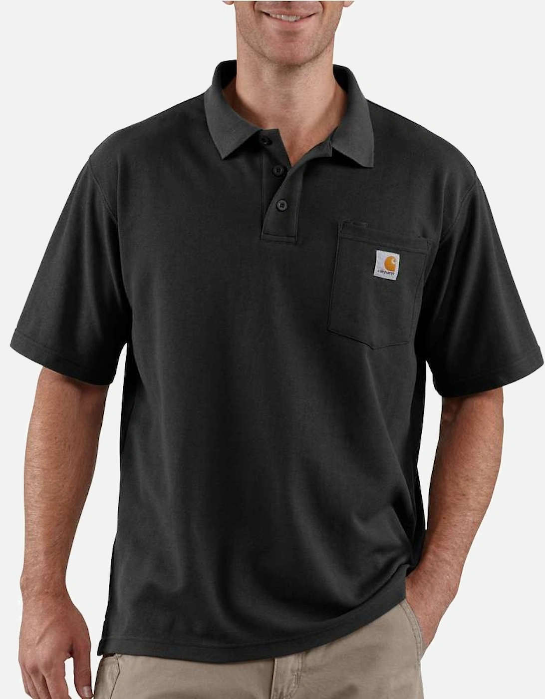 Carhartt Mens Midweight Short Sleeve Pocket Polo Shirt, 4 of 3