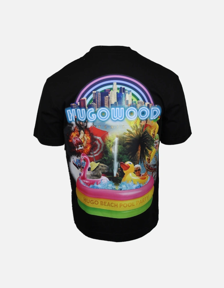 Duwood Cotton T-Shirt, Black with Graphic Back Print