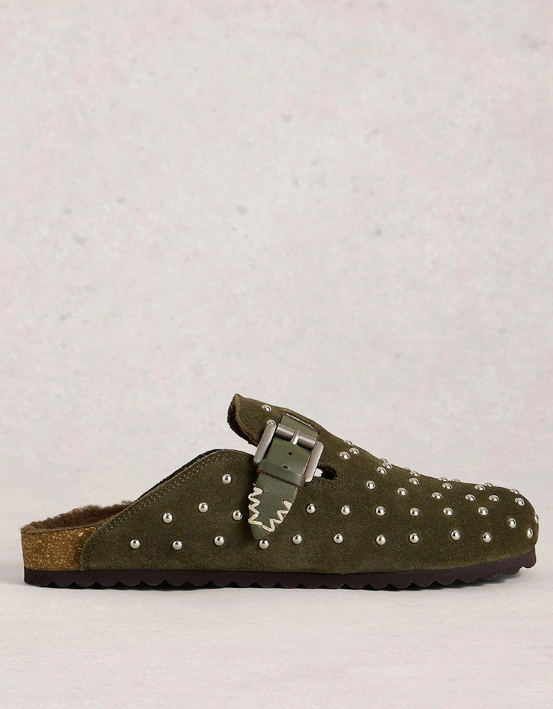 Myrtle Studded Slip On Footbed - Green