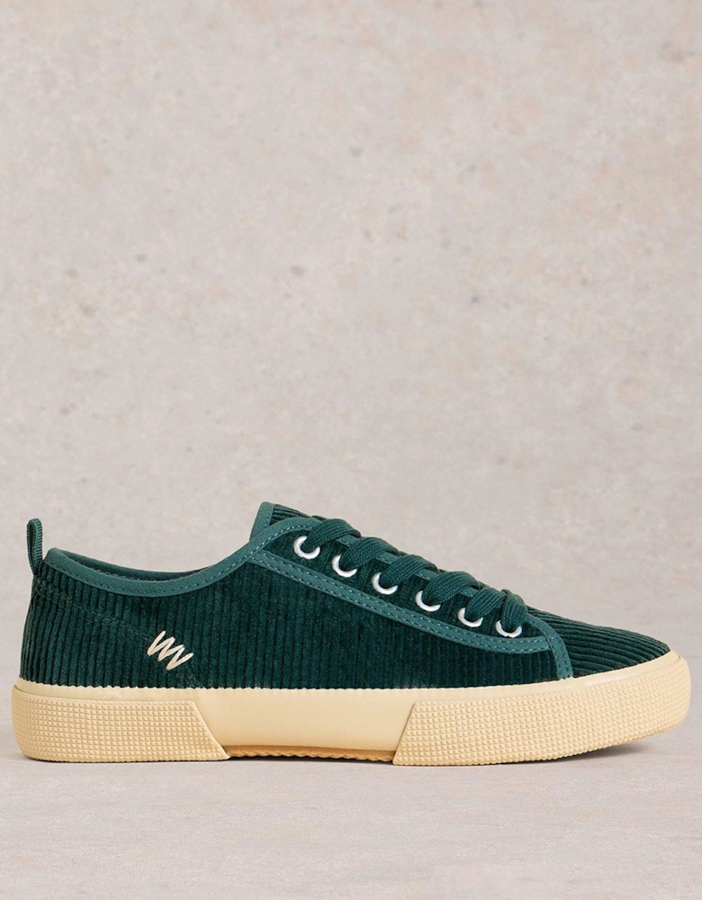 Pippa Cord Lace Up Trainer - Blue