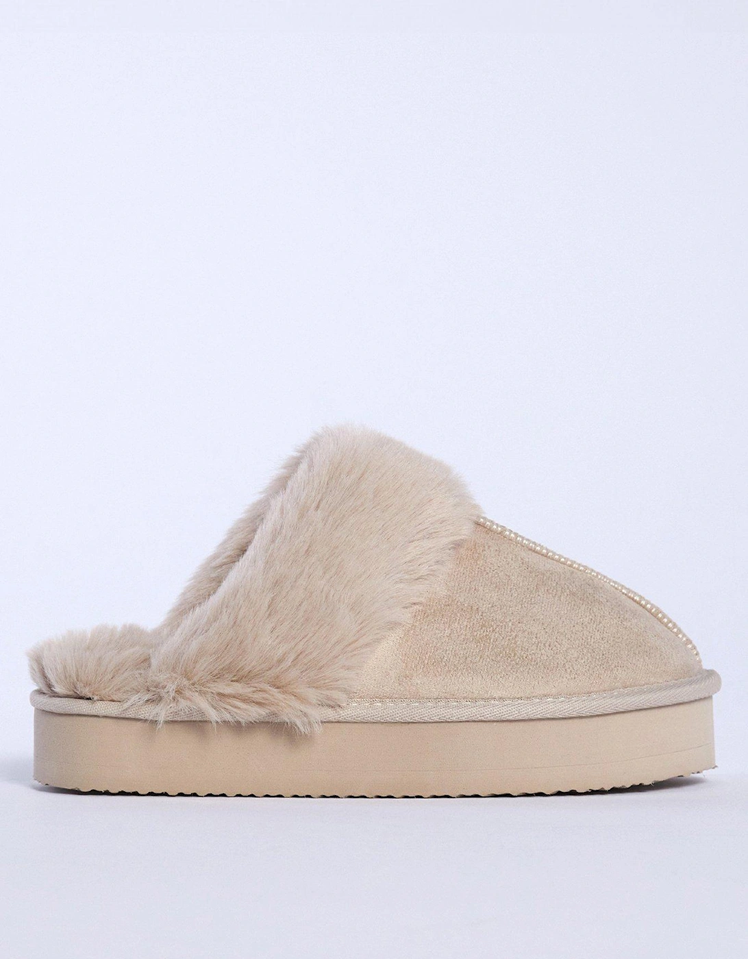 Platform Suedette Mule - Taupe, 2 of 1
