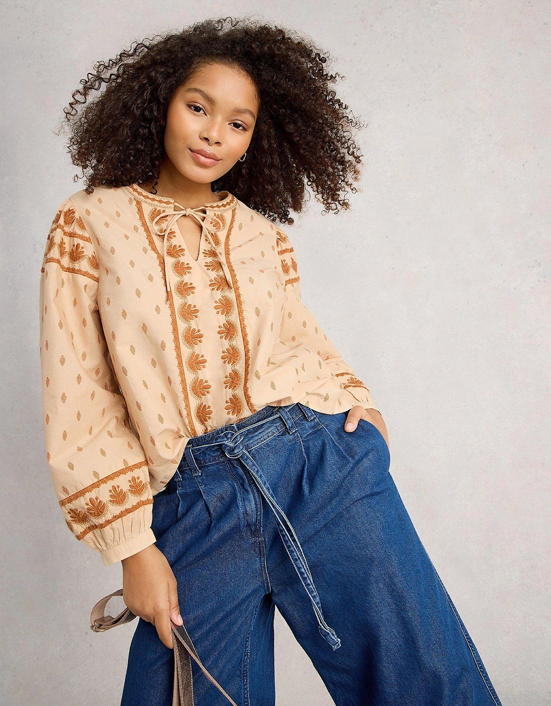 Lila Embroidered Top - White, 2 of 1