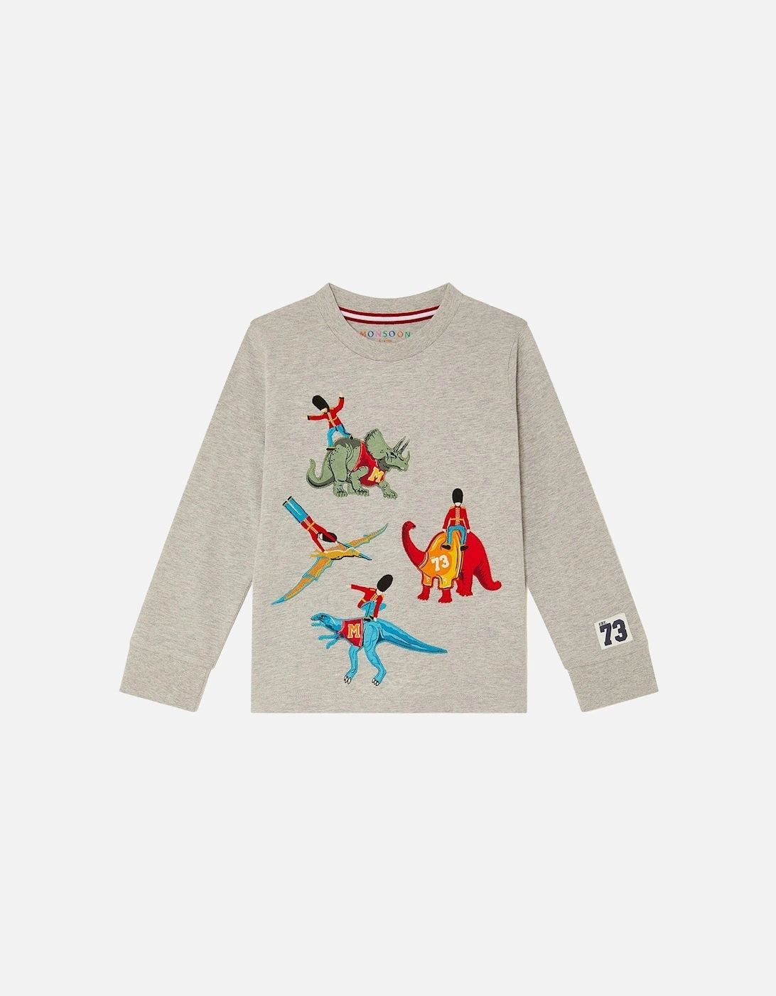 Boys Long Sleeve London Varsity Tshirt - Grey, 2 of 1