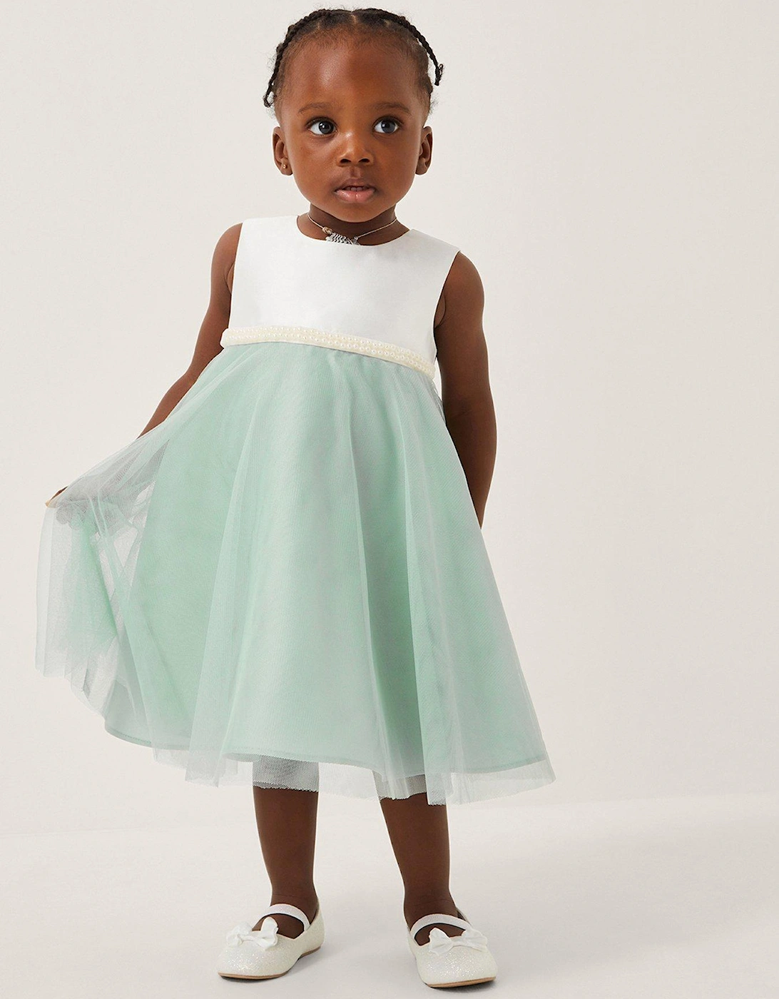Baby Girls Duchess Swing Dress - Light Green, 2 of 1