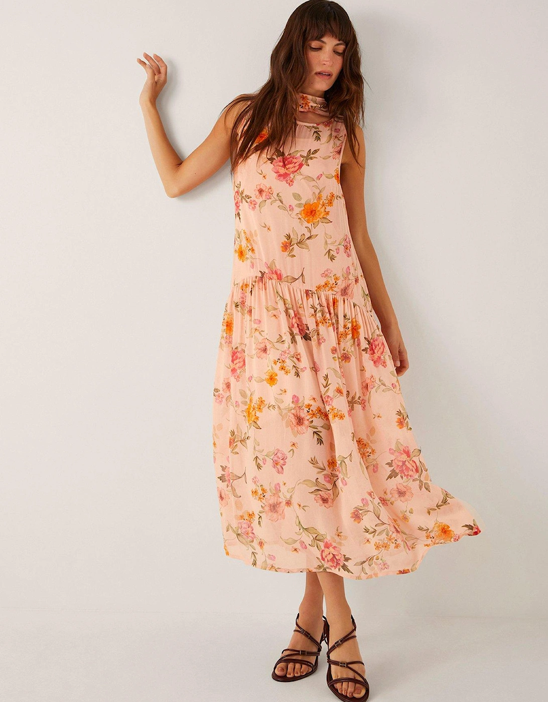 Cassia Floral Dress - Nude, 2 of 1