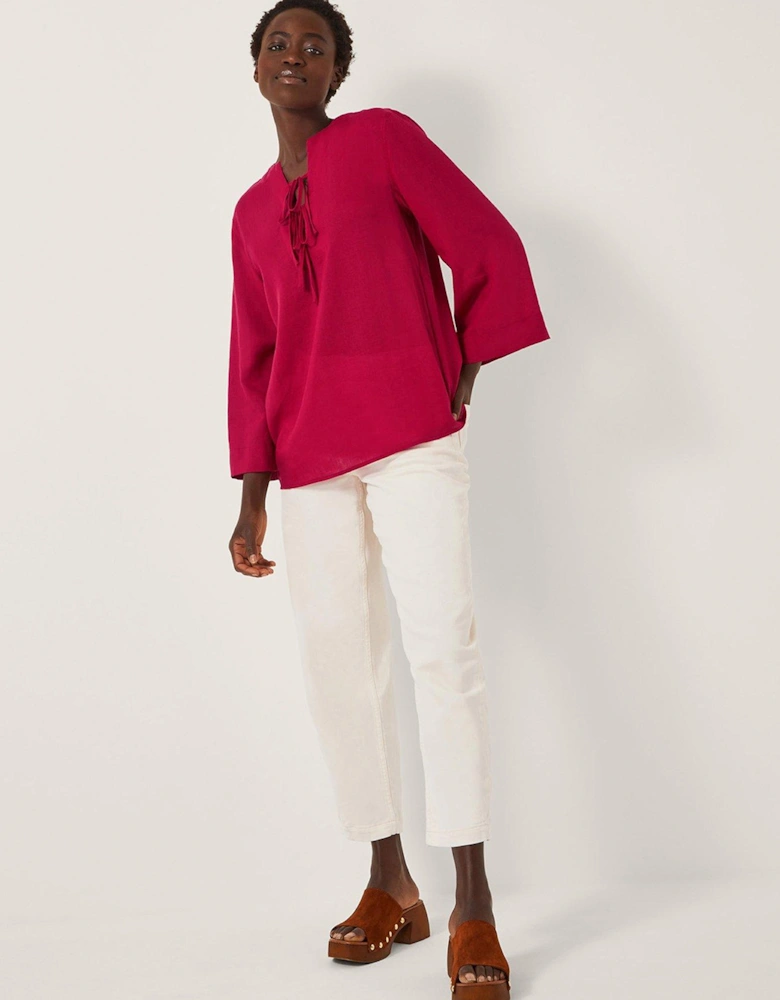 Mischa Linen Tunic - Red