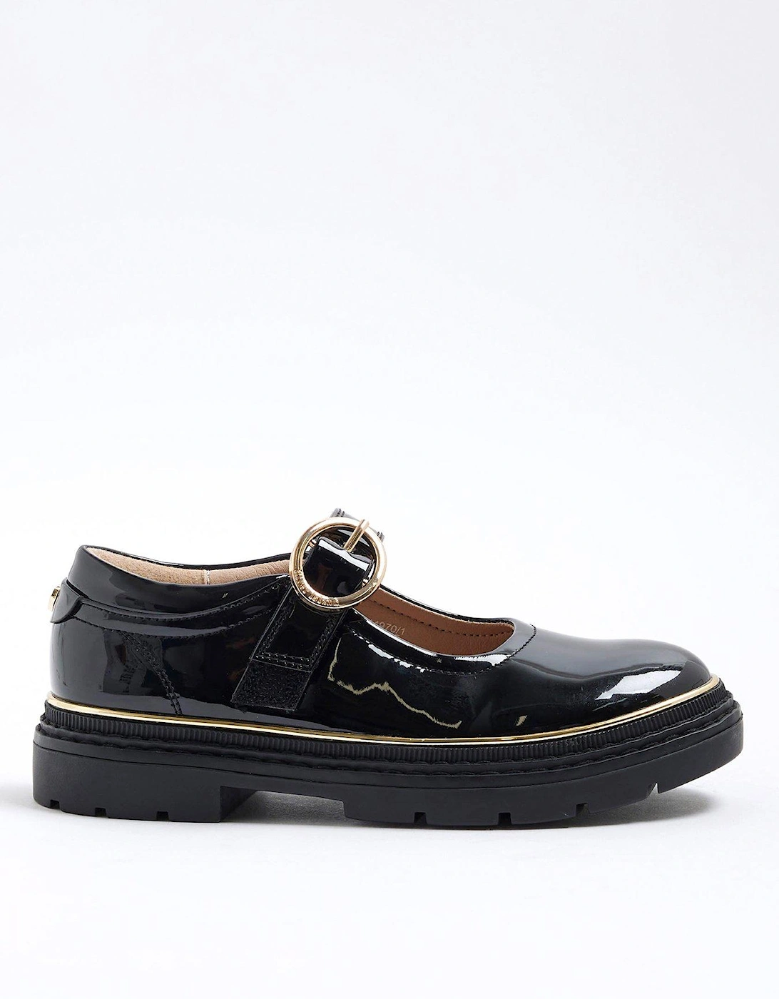 Older Girls Oval Buckle Mary Jane Shoes - Black, 2 of 1